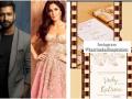 Vicky Kaushal, Katrina Kaif's wedding card goes viral - Hindi News | Vicky Kaushal, Katrina Kaif's wedding card goes viral | Latest entertainment News at Lokmattimes.com