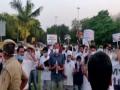 BJP workers hold protest against China at India Gate - Hindi News | BJP workers hold protest against China at India Gate | Latest national News at Lokmattimes.com
