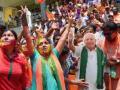 BJP workers, supporters revel in bypoll victory - Hindi News | BJP workers, supporters revel in bypoll victory | Latest national News at Lokmattimes.com