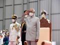 President Kovind presents President's Colour to naval aviation at INS Hansa - Hindi News | President Kovind presents President's Colour to naval aviation at INS Hansa | Latest national News at Lokmattimes.com