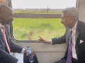 Mozambique Visit: EAM Jaishankar takes ride in 'Made in India' train in Maputo - Hindi News | Mozambique Visit: EAM Jaishankar takes ride in 'Made in India' train in Maputo | Latest international News at Lokmattimes.com
