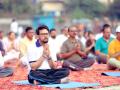 Anurag Thakur performs yoga in hometown Hamirpur - Hindi News | Anurag Thakur performs yoga in hometown Hamirpur | Latest health News at Lokmattimes.com