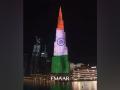 #StaystrongIndia: Burj Khalifa lights up with tricolour to showcase support amid COVID-19 crisis - Hindi News | #StaystrongIndia: Burj Khalifa lights up with tricolour to showcase support amid COVID-19 crisis | Latest international News at Lokmattimes.com