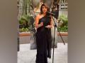 Priyanka Chopra stuns in black saree at pre-Oscars event, speaks about her daughter during speech - Hindi News | Priyanka Chopra stuns in black saree at pre-Oscars event, speaks about her daughter during speech | Latest entertainment News at Lokmattimes.com