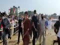 Getting late, Priyanka Gandhi runs to reach venue of rally in Assam's Tezpur - Hindi News | Getting late, Priyanka Gandhi runs to reach venue of rally in Assam's Tezpur | Latest national News at Lokmattimes.com