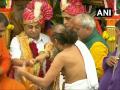 Gujarat CM, Deputy CM offer prayers at Jagannath Temple in Ahmedabad - Hindi News | Gujarat CM, Deputy CM offer prayers at Jagannath Temple in Ahmedabad | Latest national News at Lokmattimes.com