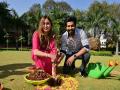 Hyderabad: Tennis player Jwala Gutta, husband Vishnu Vishal participate in Green India Challenge - Hindi News | Hyderabad: Tennis player Jwala Gutta, husband Vishnu Vishal participate in Green India Challenge | Latest national News at Lokmattimes.com