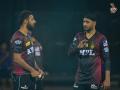 IPL 2021: KKR spinner Varun Chakravarthy learns tricks of the trade from 'teacher' Harbhajan - Hindi News | IPL 2021: KKR spinner Varun Chakravarthy learns tricks of the trade from 'teacher' Harbhajan | Latest cricket News at Lokmattimes.com