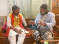 BJP's Kailash Vijayvargiya meets actor Mithun Chakraborty - Hindi News | BJP's Kailash Vijayvargiya meets actor Mithun Chakraborty | Latest national News at Lokmattimes.com