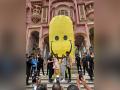 'Ek Villain Returns' cast unveils 20 feet tall 'Villain' mask in Jaipur - Hindi News | 'Ek Villain Returns' cast unveils 20 feet tall 'Villain' mask in Jaipur | Latest entertainment News at Lokmattimes.com