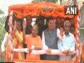 Champawat by-poll: Yogi Adityanath campaigns for Uttarakhand CM Dhami, holds massive raodshow - Hindi News | Champawat by-poll: Yogi Adityanath campaigns for Uttarakhand CM Dhami, holds massive raodshow | Latest national News at Lokmattimes.com