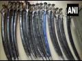 Maharashtra Police recovers 25 swords from auto in Nanded - Hindi News | Maharashtra Police recovers 25 swords from auto in Nanded | Latest maharashtra News at Lokmattimes.com