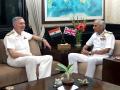 Admiral Karambir Singh, UK Navy Chief discuss collaborative mechanisms towards ensuring peace, security - Hindi News | Admiral Karambir Singh, UK Navy Chief discuss collaborative mechanisms towards ensuring peace, security | Latest national News at Lokmattimes.com