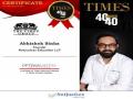 Abhishek Sinha makes it to the coveted Times 40 Under 40 List of Entrepreneurs - Hindi News | Abhishek Sinha makes it to the coveted Times 40 Under 40 List of Entrepreneurs | Latest business News at Lokmattimes.com
