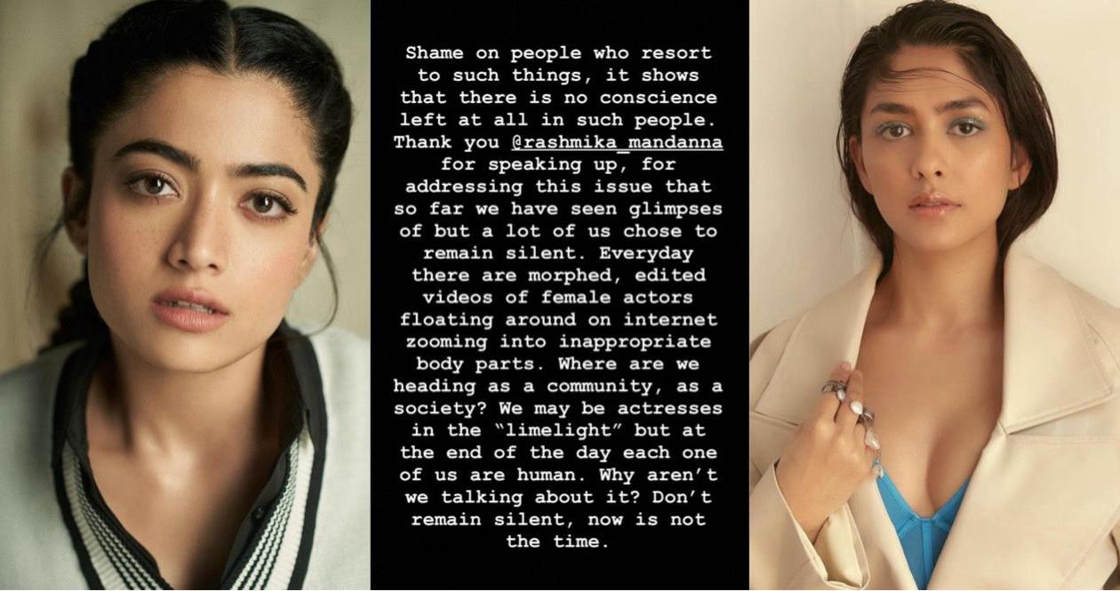 Mrunal Thakur supports Rashmika Mandanna after her deepfake video goes viral  - www.lokmattimes.com