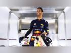 F1 Driver Daniel Ricciardo takes part in tyre test for Pirelli; drives Red Bull's car