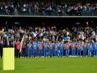 India and Australia players wear black armbands in tribute to teen cricketer Ben Austin