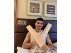 Rahmanullah Gurbaz receives bats from Virat Kohli after Ahmedabad masterclass
