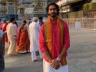 Cricketer Venkatesh Iyer visits Tirupati temple, offers prayers