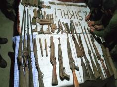Huge cache of arms, ammunition recovered from Kokrajhar Huge cache of arms, ammunition recovered from Kokrajhar