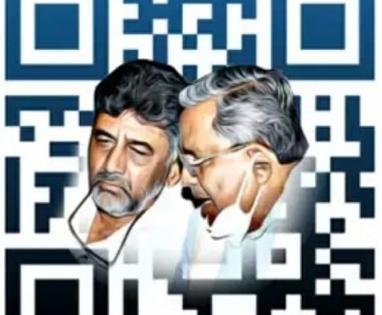 Cong, BJP use QR code posters to blame each other in K'taka | Cong, BJP use QR code posters to blame each other in K'taka