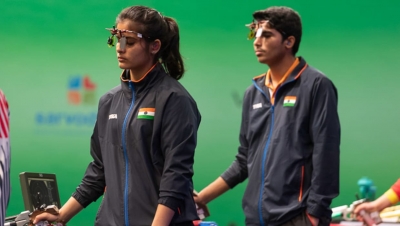 Heartbreak for India as Chaudhary-Manu pair finishes 7th in air pistol mixed team | Heartbreak for India as Chaudhary-Manu pair finishes 7th in air pistol mixed team