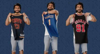 Ranveer Singh displays his favorite NBA jerseys | Ranveer Singh displays his favorite NBA jerseys