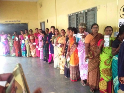 Telangana bypoll: Voting underway in Dubbak constituency | Telangana bypoll: Voting underway in Dubbak constituency Telangana bypoll: Voting underway in Dubbak constituency | Telangana bypoll: Voting underway in Dubbak constituency