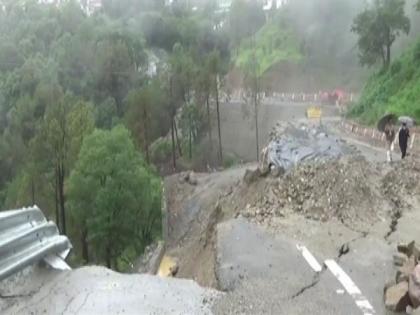 Newly constructed section of road on Rishikesh-Gangotri national highway damaged in rains | Newly constructed section of road on Rishikesh-Gangotri national highway damaged in rains
