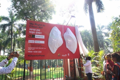 Pune puts up giant lungs to raise awareness about air pollution | Pune puts up giant lungs to raise awareness about air pollution
