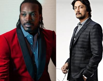 Actor Kichcha Sudeep, cricketer Chris Gayle launch first edition of Super 10 League | Actor Kichcha Sudeep, cricketer Chris Gayle launch first edition of Super 10 League