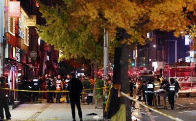 About 50 people suffer cardiac arrest in stampede at Halloween parties in Seoul | About 50 people suffer cardiac arrest in stampede at Halloween parties in Seoul