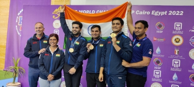 Rudrankksh, Arjun and Kiran win India's fifth gold at Rifle/Pistol Shooting World Championships | Rudrankksh, Arjun and Kiran win India's fifth gold at Rifle/Pistol Shooting World Championships