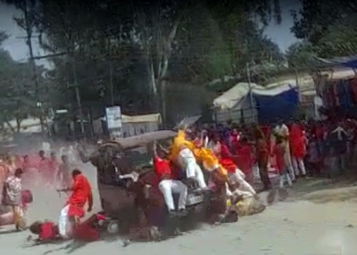 Speeding car ploughs into religious procession in Chhattisgarh, kills one | Speeding car ploughs into religious procession in Chhattisgarh, kills one