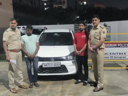 Man drinks alcohol, performs push-ups on top of moving car in Gurugram | Man drinks alcohol, performs push-ups on top of moving car in Gurugram