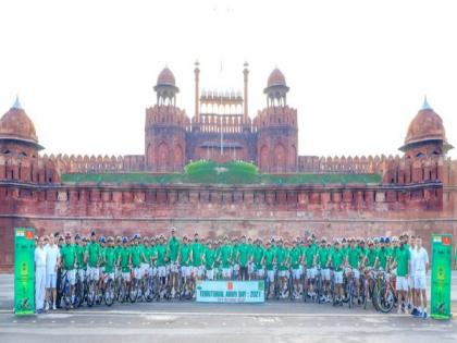 Territorial Army organises cycle rally on its 72nd Raising Day | Territorial Army organises cycle rally on its 72nd Raising Day