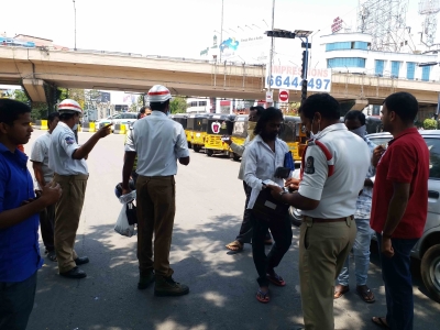 Telangana Police officers paid over Rs 28 lakh in traffic fines | Telangana Police officers paid over Rs 28 lakh in traffic fines