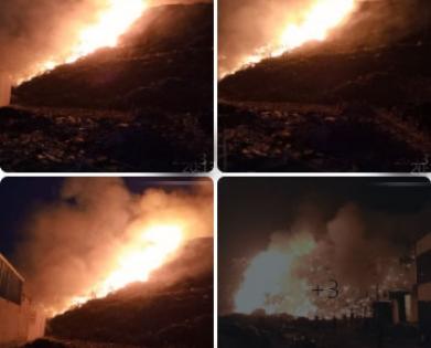 Massive fire breaks out at Bhalswa landfill site in Delhi | Massive fire breaks out at Bhalswa landfill site in Delhi Massive fire breaks out at Bhalswa landfill site in Delhi | Massive fire breaks out at Bhalswa landfill site in Delhi