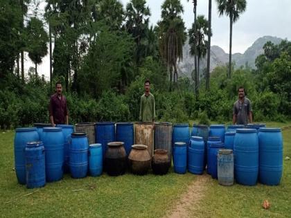 Visakhapatnam country liquor unit raided, 4300 litres jaggery wash destroyed | Visakhapatnam country liquor unit raided, 4300 litres jaggery wash destroyed Visakhapatnam country liquor unit raided, 4300 litres jaggery wash destroyed | Visakhapatnam country liquor unit raided, 4300 litres jaggery wash destroyed
