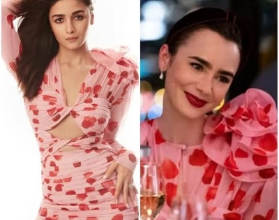 Lily Collins in 'Emily In Paris' dresses like Alia Bhatt in 'Koffee With Karan' | Lily Collins in 'Emily In Paris' dresses like Alia Bhatt in 'Koffee With Karan'