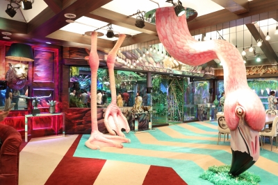 Giant flamingo stands out in jungle-themed 'Bigg Boss 15' house | Giant flamingo stands out in jungle-themed 'Bigg Boss 15' house