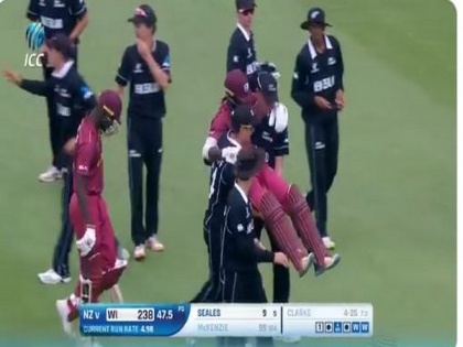 #SpiritofCricket: New Zealand U-19 team carries West Indies' player off field | #SpiritofCricket: New Zealand U-19 team carries West Indies' player off field