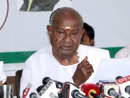 Show me a party which has not joined hands with BJP, asks Deve Gowda | Show me a party which has not joined hands with BJP, asks Deve Gowda
