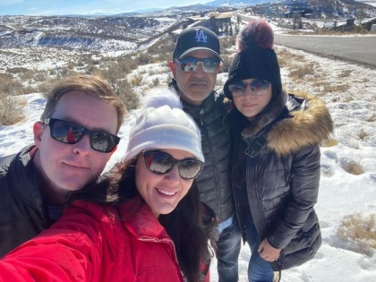 Preity Zinta shares snowy glimpse of her road trip | Preity Zinta shares snowy glimpse of her road trip