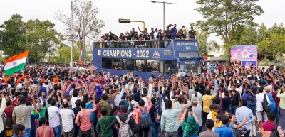 Gujarat Titans hold roadshow in Ahmedabad to celebrate IPL 2022 triumph | Gujarat Titans hold roadshow in Ahmedabad to celebrate IPL 2022 triumph
