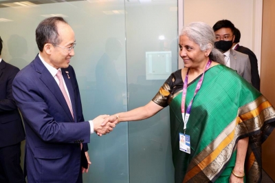 Sitharaman invites S Korean counterpart for bilateral meet | Sitharaman invites S Korean counterpart for bilateral meet Sitharaman invites S Korean counterpart for bilateral meet | Sitharaman invites S Korean counterpart for bilateral meet