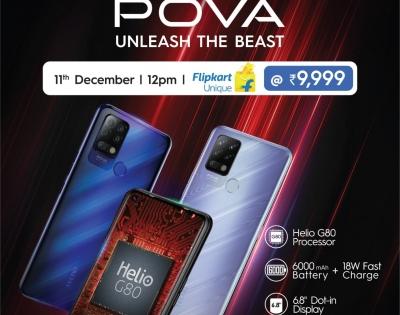 TECNO launches 'POVA' smartphone with 6000mAh battery at Rs 9,999 | TECNO launches 'POVA' smartphone with 6000mAh battery at Rs 9,999