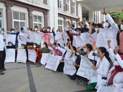 Manipur: MBBS students stage protest after being debarred from appearing in exam | Manipur: MBBS students stage protest after being debarred from appearing in exam