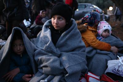 Greek Navy ship becomes temporary migrant camp | Greek Navy ship becomes temporary migrant camp