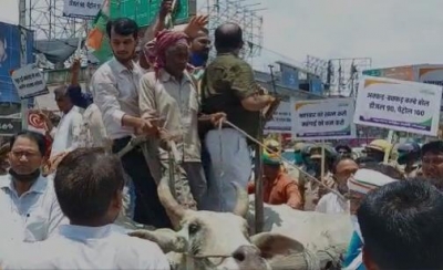 UP Cong protests against fuel price hike | UP Cong protests against fuel price hike